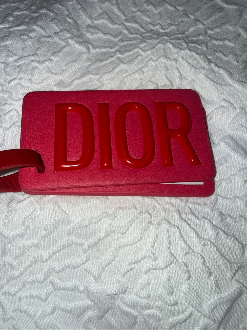 Dior Hot Pink Travel Luggage Tag